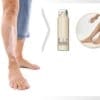 Vitiligo camouflage spray on legs